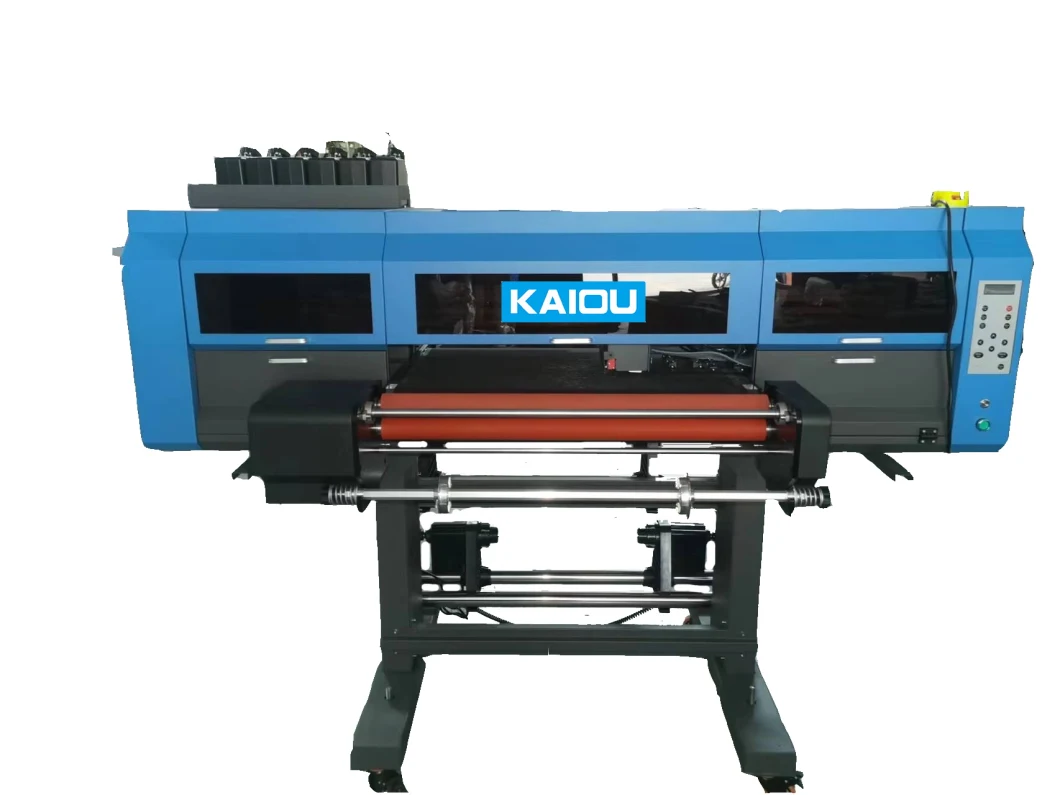 China Latest UV Rolling Logo Labeling Sticking Printing Machine 60cm 30cm